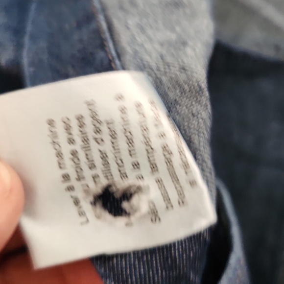 Harrington shirt Womens size M denim longsleeve Button - Picture 5 of 8